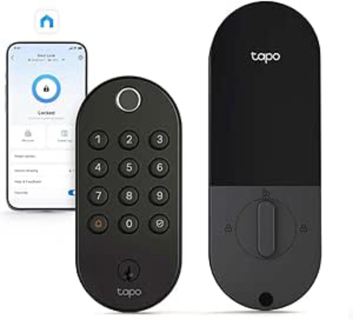 Tapo Smart Wi-Fi Fingerprint Deadbolt Door Lock with Keyless Pad