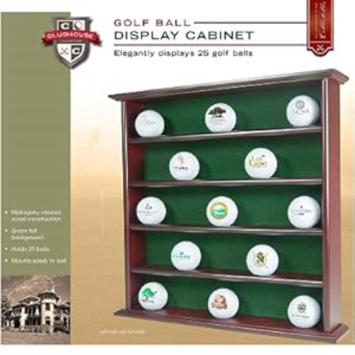 Clubhouse Collection Mahogany Golf Ball Display Cabinet