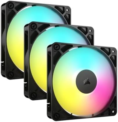CORSAIR RS120 ARGB 120mm PWM Fans Triple Pack – Black at Amazon