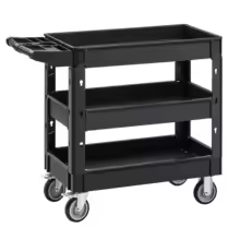 SucceBuy 3-Shelf Utility Service Cart (rolling storage trolley) 
