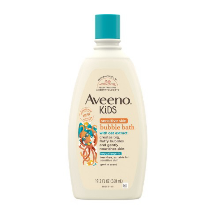 Aveeno Baby Sensitive Skin Bubble Bath Soap with Oat Extract, 19.2 Oz