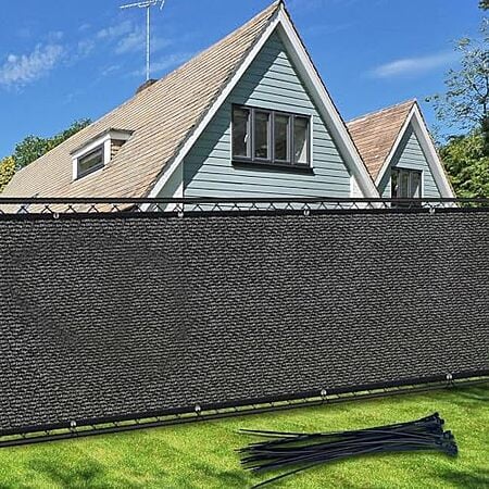 6' x 50' TOTU Privacy Screen Net Fence Cover (Black)