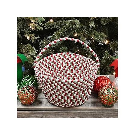 59% OFF | Holiday Multi Braided Gift Basket - Holiday Blend 8”x12” x7”