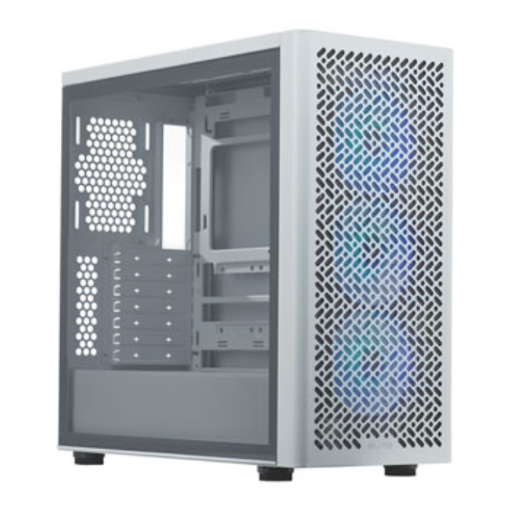 Cooler Master Elite 502 White ATX High Airflow PC Case with aRGB Fan