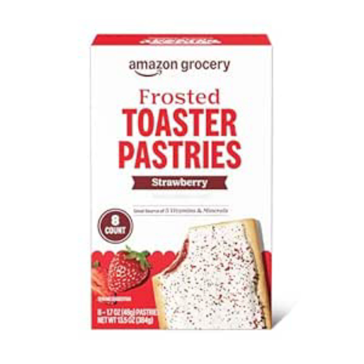 8-Ct Amazon Grocery Frosted Toaster Pastries (Strawberry)