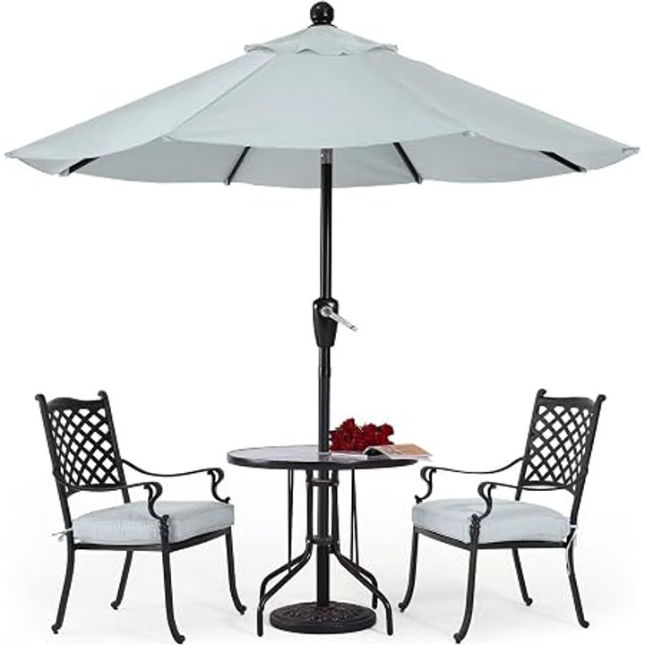ABCCANOPY Outdoor Windproof Table Umbrella w/ Push Button Tilt & Crank