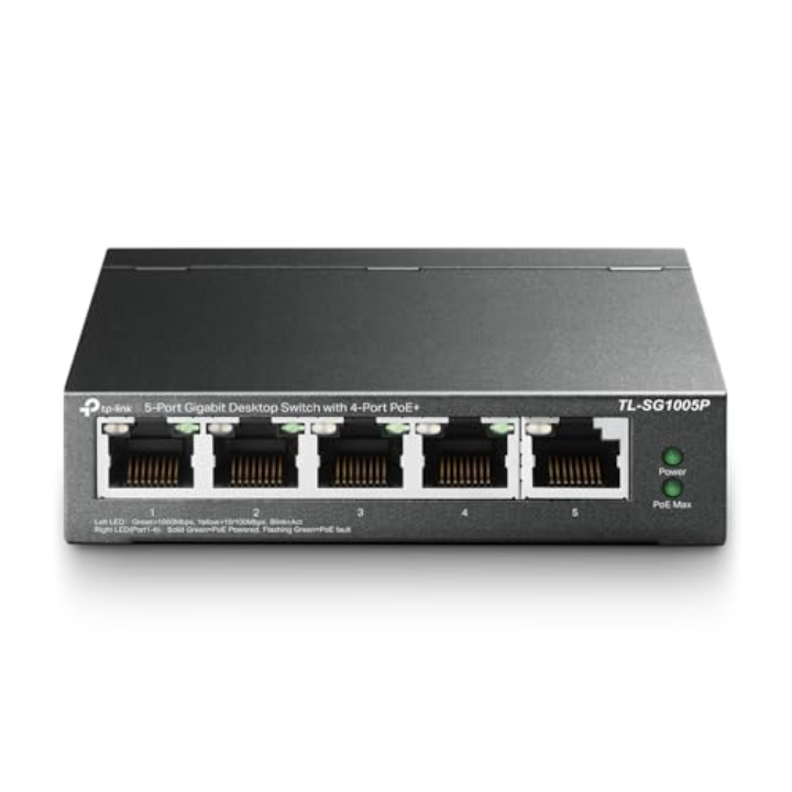 TP-Link 5-Port Gigabit PoE Switch – 65W, Fanless