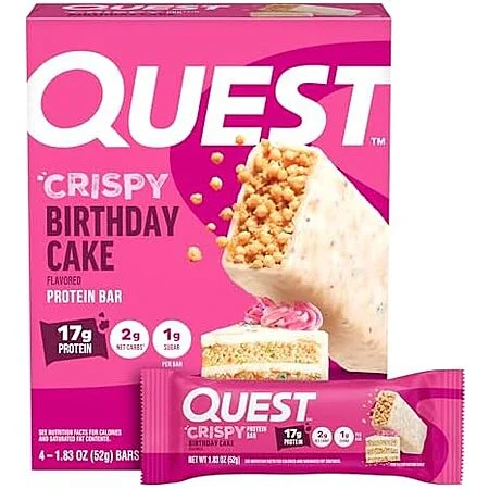 4-Pack 1.83-Oz Quest Nutrition Protein Bar (Crispy Birthday Cake)