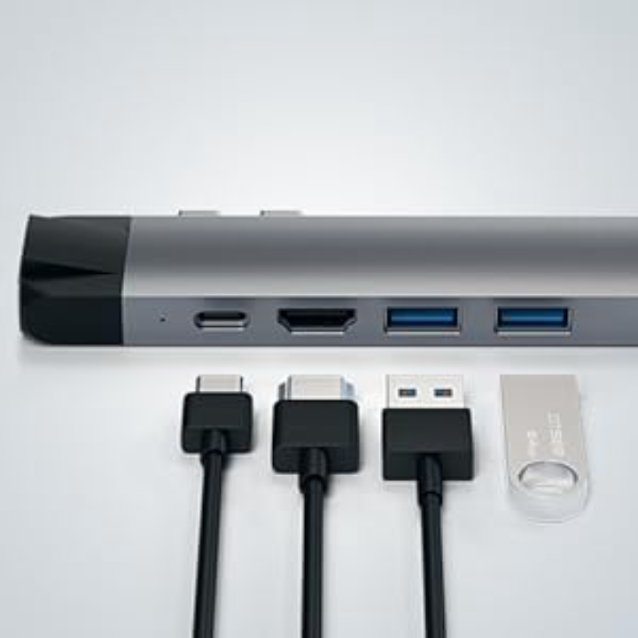 Satechi USB‑C Pro Hub Adapter w/ 4K HDMI & Ethernet – Expand Your Laptop’s Connectivity