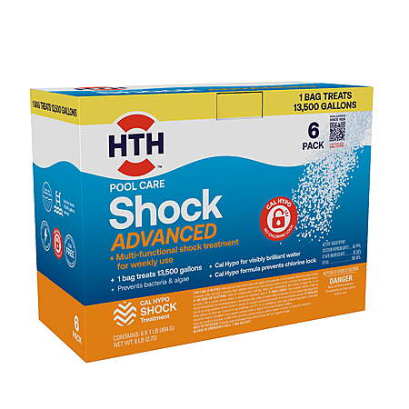 HTH Pool Care Shock Advanced — Granules, 6 Pack (6 lb total) — Pool Shock Treatment for Weekly Pool Sanitizing $22.9