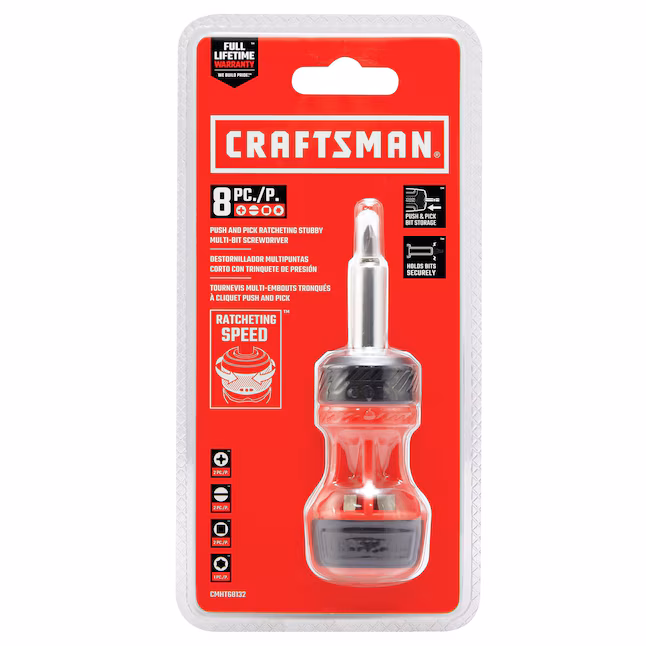 CRAFTSMAN 8-Piece Ratcheting Stubby Screwdriver Set