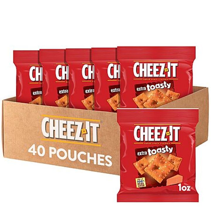40-Pk Cheez-It Extra Toasty Baked Snack Crackers (1 oz each)