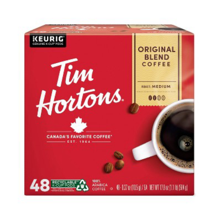 48-Ct Tim Hortons Original Blend Medium Roast K-Cup Pods