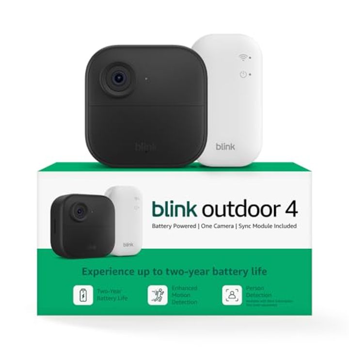 Blink Outdoor 4 Smart Security Camera – 2-Year Battery, 1080p