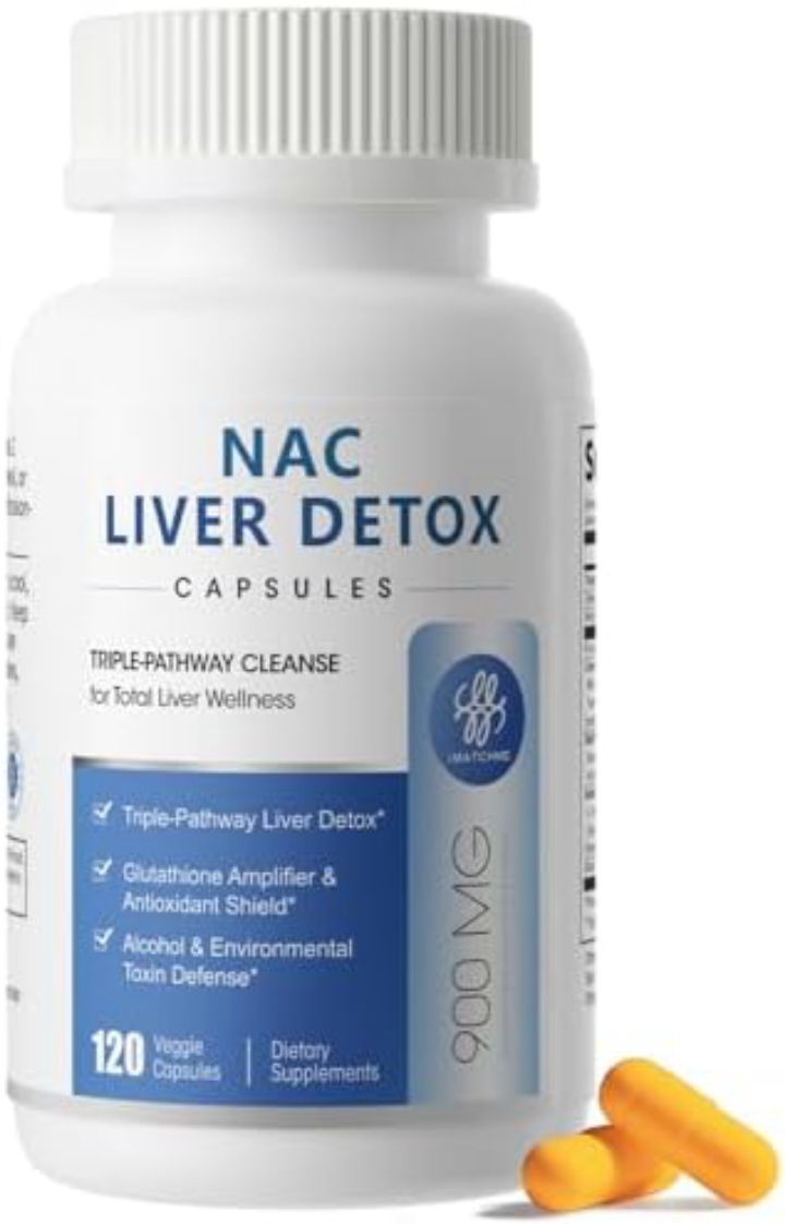  iMATCHME NAC Liver Detox Antioxidant Supplement Capsules