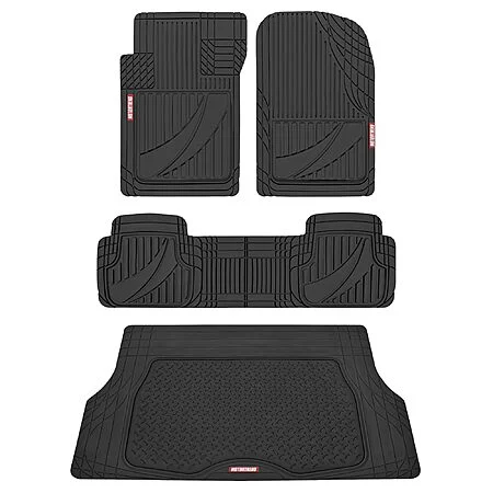 YMMV ​Motor Trend FlexTough™ Heavy Duty Black Rubber Car Floor Mats All Weather & Cargo Liner Black Full Set Standard Vehicle $31.47 AC