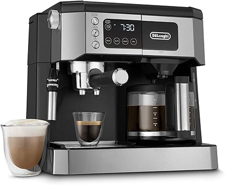 De'Longhi UPGRADED All-in-One Combination Coffee Maker & Espresso Machine + Advanced Adjustable Milk Frother