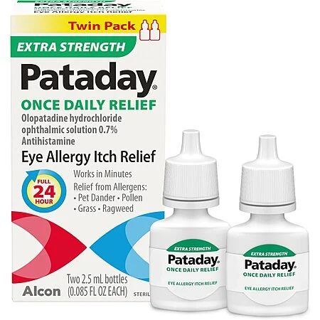 2-Pk 2.5ml Pataday Once Daily Extra Strength Eye Relief Drops