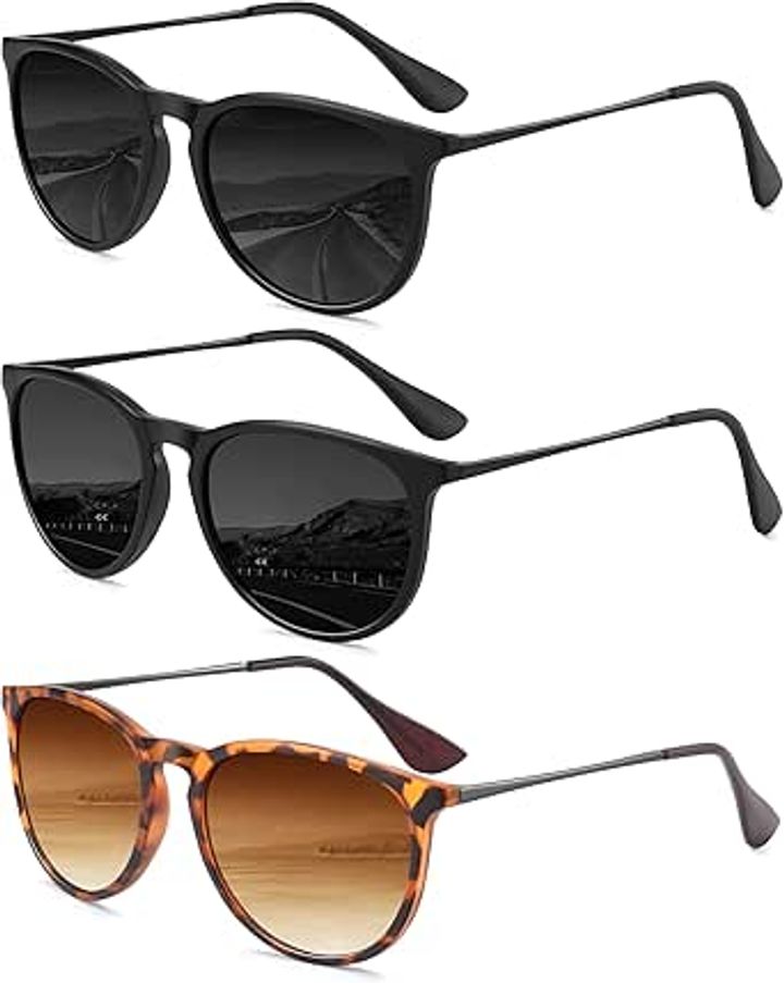 3-Ct QALLY Women's Polarized UV400 Fashion Sunglasses