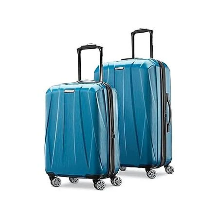 $119.99 | Samsonite Centric 2 Hardside Expandable Luggage with Spinner Wheels, Caribbean Blue, 2-Piece Set (20/24) at Woot!