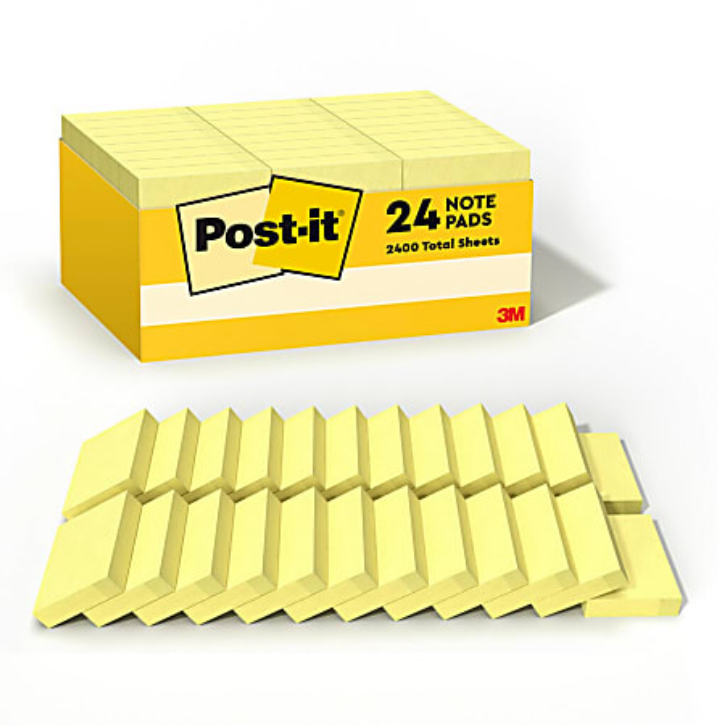 24-Ct 100-Sheet Post-it Notes 1-3/8" x 1-7/8"