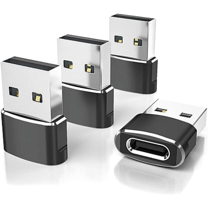 4-Pack Elebase USB Type-A to USB-C Adapters (Black) $4 + Free Shipping w/ Prime or orders $35+