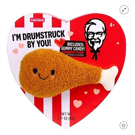 Claussen Pickle Valentine's Heart Box with Plush and Gummies Candy - 3.17oz