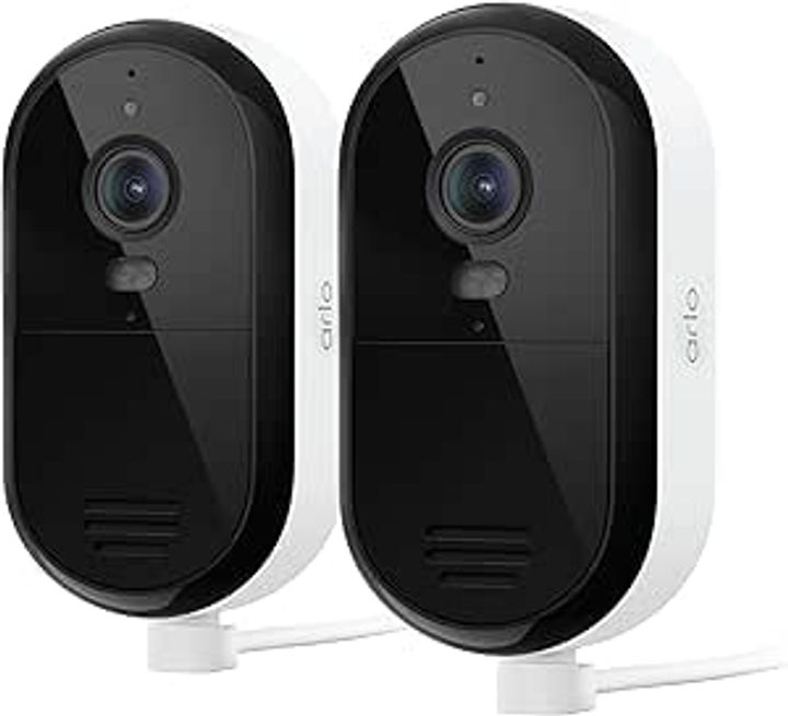 Arlo Security Camera Outdoor Wired 2-Pack - Essential 2K Surveillance Camera
