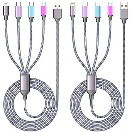 2-ct of 4-ft 4-way HYXing Multi Charging Cables $5 @ Amazon
