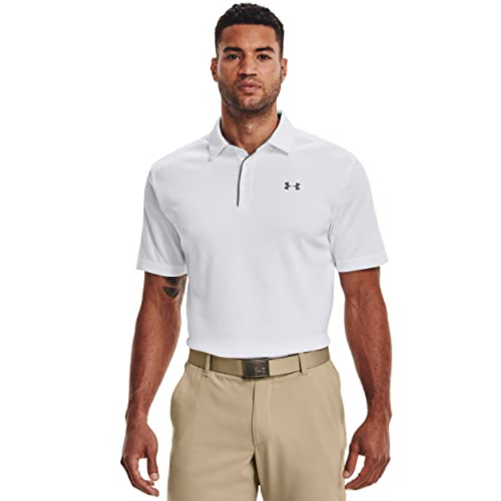 Under Armour Men's UA Tech Polo – White, Large