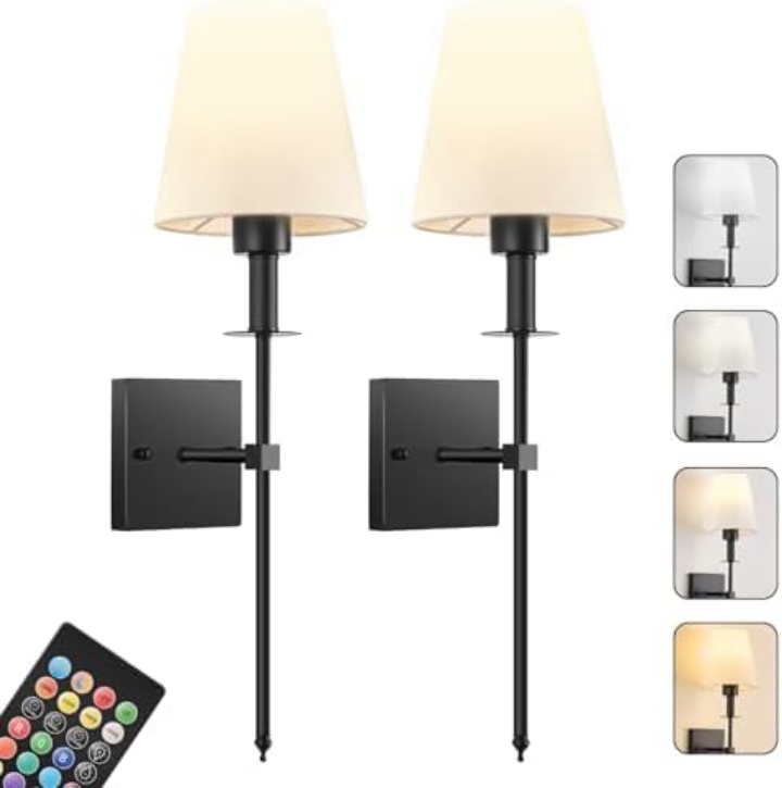 LUTEC Rechargeable RGB Wall Sconce (2‑Pack) – $19.99