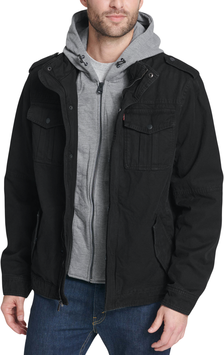 Levi's Modern Fit Washed Cotton Faux Sherpa Lined Utility Jacket