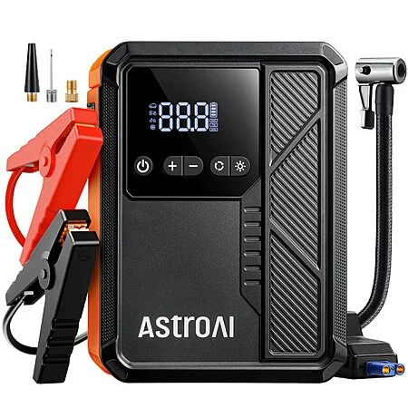 AstroAI Beta822 3000A Jump Starter w/ 150PSI Tire Inflator & LED Light | apply promo code 2KZYINTW at checkout 