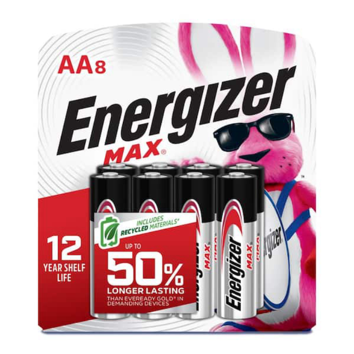 Energizer Max AA Alkaline Battery - 8 Pack
