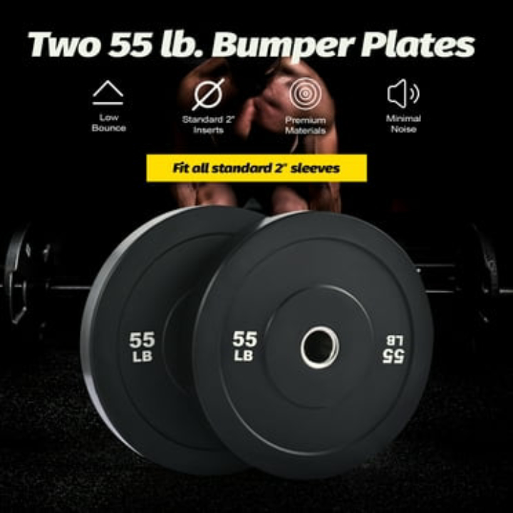 FlexWave 55LB Olympic Bumper Plates Pair