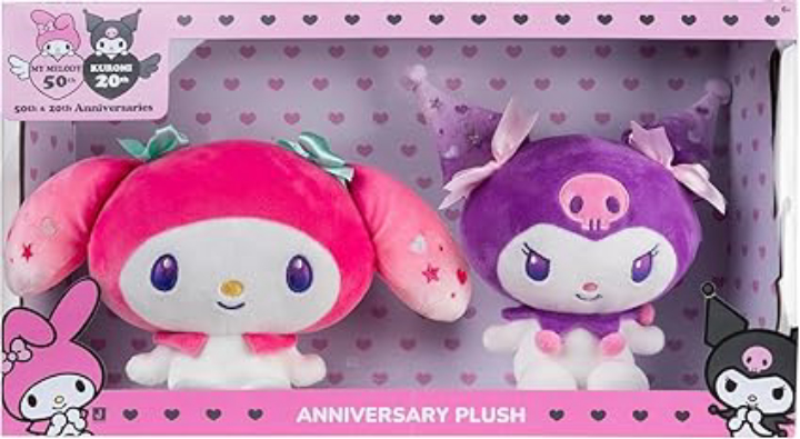 My Melody™ 50th & Kuromi™ 20th Anniversaries 8-Inch Plush 2-Pack 