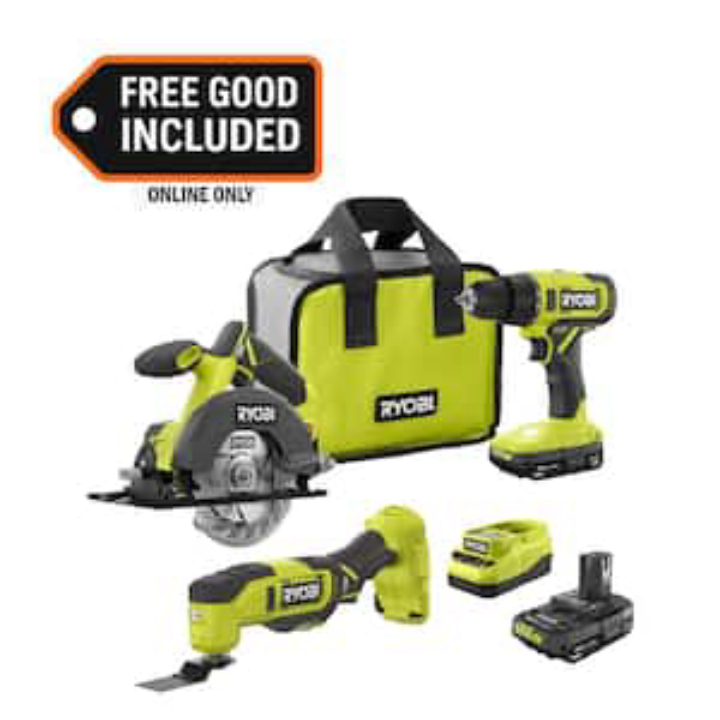 RYOBI ONE+ 18V Circular Saw & Jig Saw Combo Kit