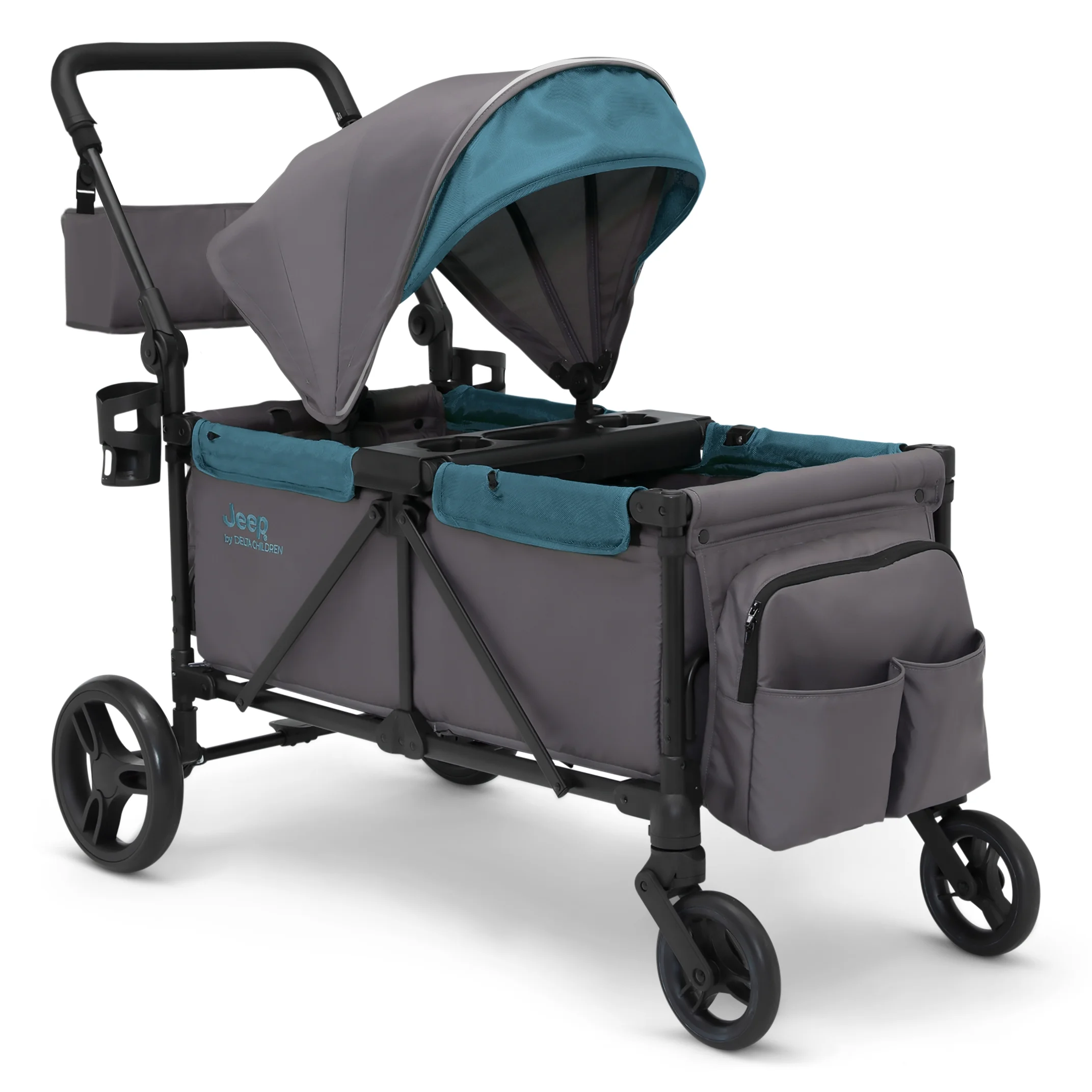 Jeep Sport All-Terrain Stroller Wagon w/ Canopy, Snack Tray & Cup Holders (Various) + Free Shipping