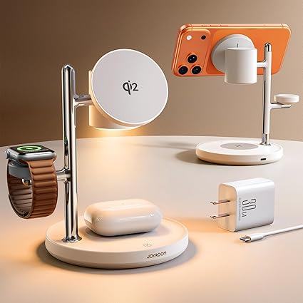 Joyroom 15W Qi2 4-in-1 MagSafe Wireless Charging Station w/ Night Lamp