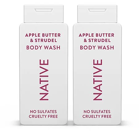 2pk 18oz Native Body Wash (Apple Butter & Strudel or Autumn Air & Amber)