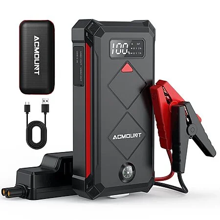 Acmount 5000A 12V Portable Car Jump Starter w/ 20000mAh Power Bank $29.99 + Free Shipping w/ Prime or on $35+