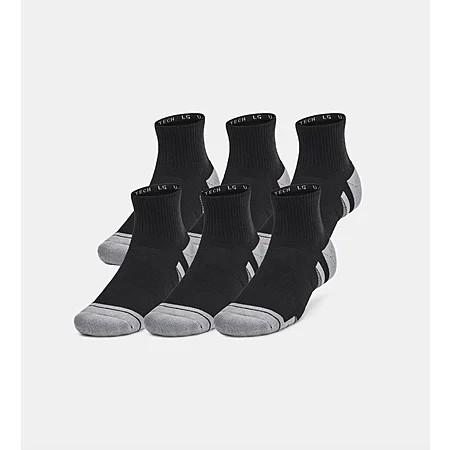 6-Pairs Under Armour UA Performance Tech Unisex Quarter Socks (3 Colors) | apply promo codes EXTRA50, EXTRA10