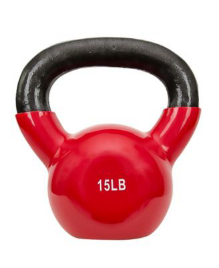 15-Lbs Sunny Health & Fitness Vinyl Coated Kettlebell