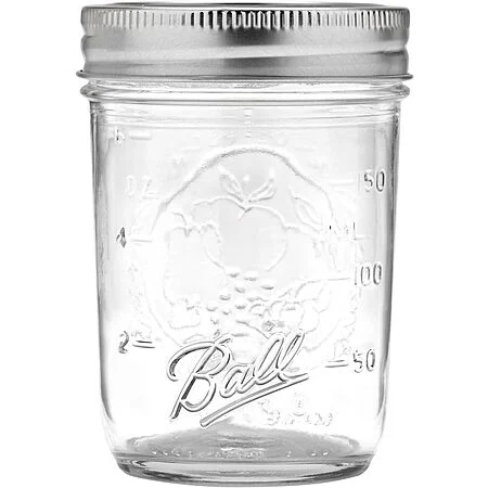 12-Pack Ball 8-Ounce Regular Mouth Mason Jars Half Pint w/ Lids & Bands $11.99 + Free Shipping w/ Prime or on $35+