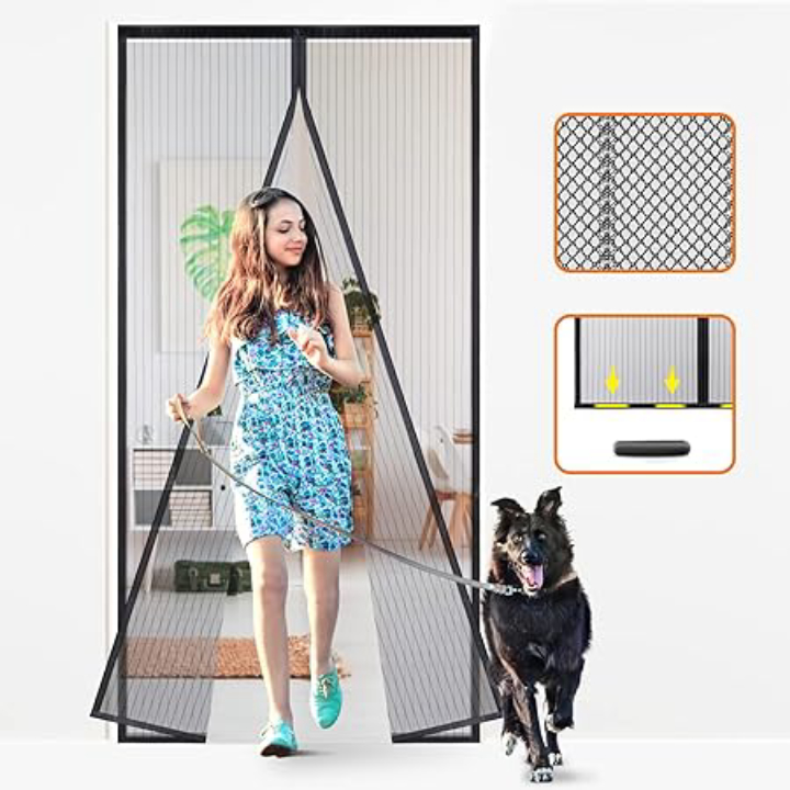38" x 82" Flux Phenom Heavy-Duty Mesh Magnetic Screen Door