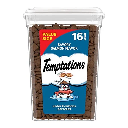 16-Oz Temptations Classic Crunchy & Soft Cat Treats (Savory Salmon Flavor)