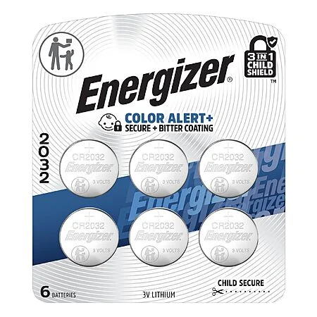 6-Pk Energizer CR2032 3V Lithium Coin Batteries