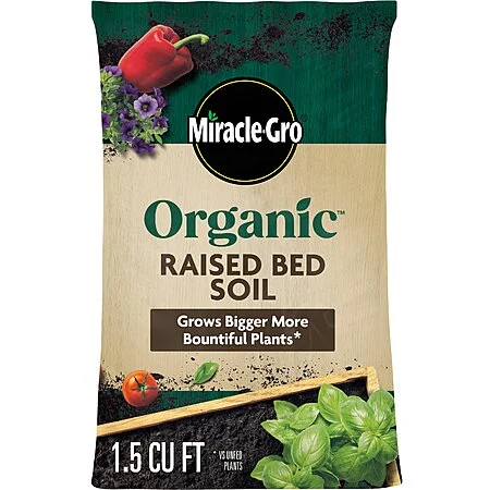 Miracle-Gro Organic Raised Bed Garden Soil 1.5 cu feet $6 FREE PICK UP LOWES