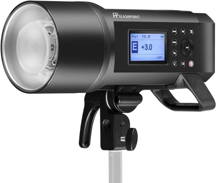 Flashpoint XPLOR 600 PRO TTL + Parabolic Quick Softbox (28") + C Stand