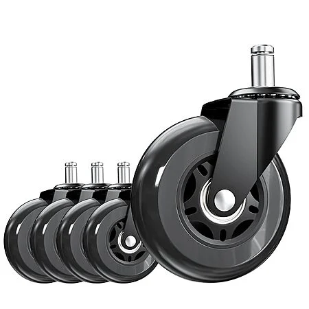 5-Pk ASHGOOB 3" Office Chair Wheels / Casters Set